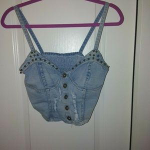 Bustier cropped top